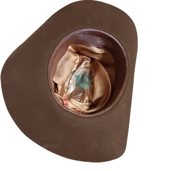 Vintage 6 3/4 7/8 Wright Western Cowboy Cavalry Hat 1950's Imported Coney Fur - Picture 6 of 11